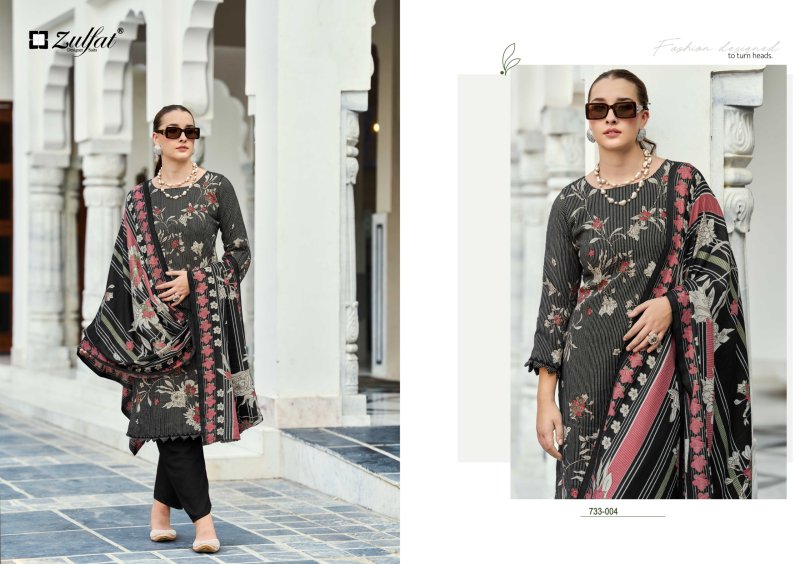 Kohinoor By Zulfat Woollen Pashmina Printed Dress Material 